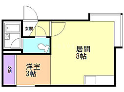 エスポアール壱番館 1LDKの間取図画像