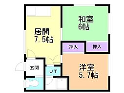ファイブスターハイツ56 2DKの間取図画像