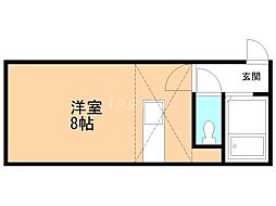 シャトーメロン ワンルームの間取図画像