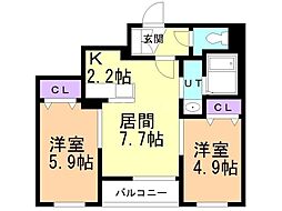 間取図画像 2LDK