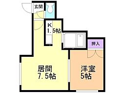 間取図画像 1DK