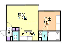 コンフォートシティ 1LDKの間取図画像