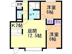 間取図画像 2LDK