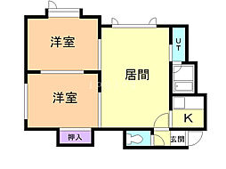 フォーサイト新川 2LDKの間取図画像
