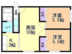 間取図画像 2LDK