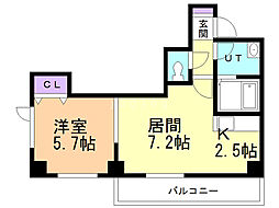 ミレニアム南麻生 1LDKの間取図画像