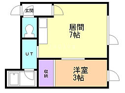 リベラルハイムN316 1DKの間取図画像