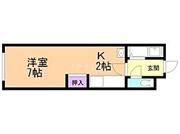 ラフォーレ北24条-2 1Kの間取図画像