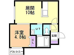 MTGARDENNorth 1LDKの間取図画像