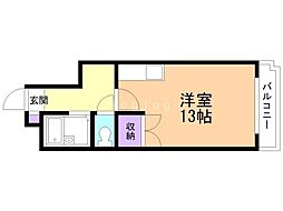 グランドハイツ当別 ワンルームの間取図画像