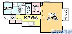 レーブシャンブル 103 ｜ 福岡県久留米市合川町（賃貸アパート1K・1階・30.03㎡） その2