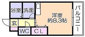 オリーヴァ花畑 102 ｜ 福岡県久留米市花畑３丁目（賃貸アパート1R・1階・24.84㎡） その2