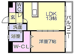 間取図画像 1LDK