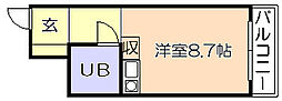 豊国スカイマンション国分1 ワンルームの間取図画像