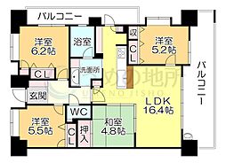 エバーライフ久留米南センターコート 4LDKの間取図画像