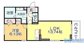 the Terrace 御井町 107 ｜ 福岡県久留米市御井町（賃貸アパート1LDK・1階・47.95㎡） その2