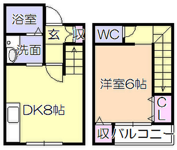 ohasu白山 1｜福岡県久留米市白山町(賃貸アパート1DK・1階・39.70㎡)の写真 その2