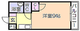 ルピナス 303 ｜ 福岡県久留米市野中町（賃貸アパート1R・3階・28.03㎡） その2