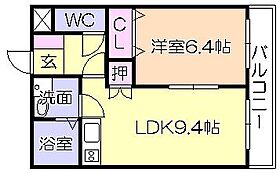 アルカンシェル 502 ｜ 福岡県久留米市小森野１丁目（賃貸マンション1LDK・5階・40.32㎡） その2