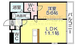 ソフィア21合川 1LDKの間取図画像