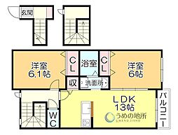 エクセラン朝妻 2階/201