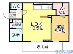 D-ROOMNEXT諏訪野 1LDKの間取図画像