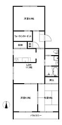 グリーンテラス 3LDKの間取図画像