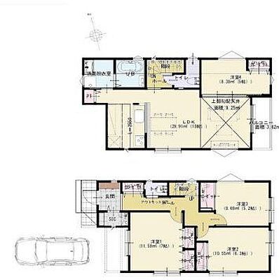 間取り 横浜市旭区上川井町全6棟　C号棟 未入居中古