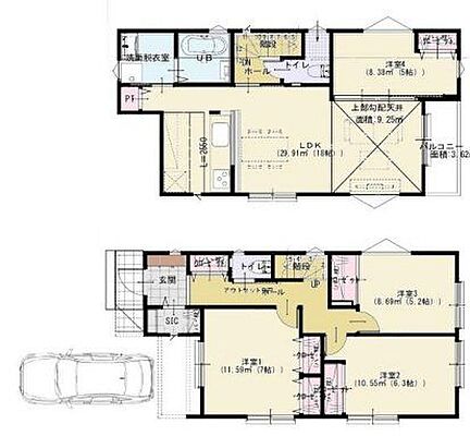 間取り 横浜市旭区上川井町全7棟B号棟