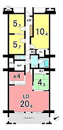 レインボーティアラ瀬戸 4SLDKの間取図画像