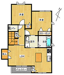 サニーホーム和 地下2階2LDKの間取り