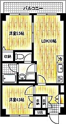 サウス1178 2LDKの間取図画像