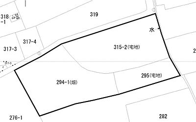 区画図:宅地222.53坪 畑174.54坪 区画図:宅地222.53坪 畑174.54坪