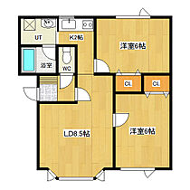 ハッピー96II 2-1 ｜ 北海道北見市川沿町145番地75（賃貸アパート2LDK・2階・47.79㎡） その2