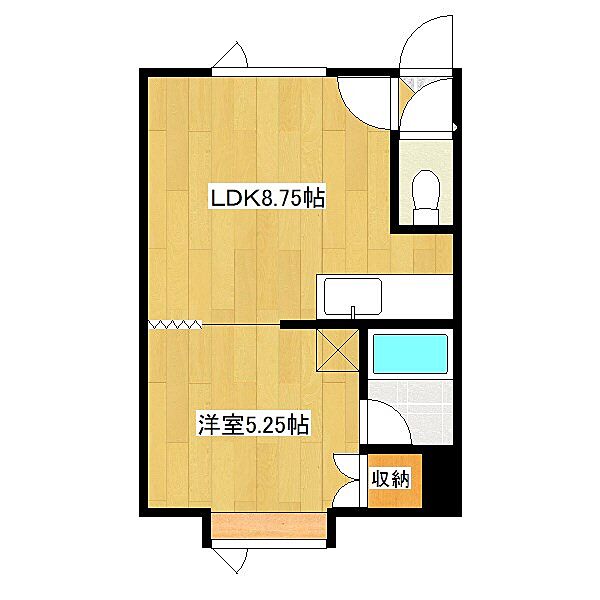 AM3×3（アムスリーバイスリー） 102｜北海道北見市北三条東３丁目(賃貸アパート1LDK・1階・28.89㎡)の写真 その2