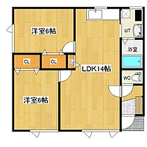 ハピネス三輪　4号棟 1 ｜ 北海道北見市中央三輪４丁目494番地38（賃貸タウンハウス2LDK・--・55.00㎡） その2