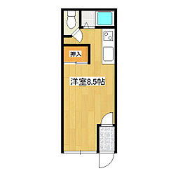 パイオニヤハイツ ワンルームの間取図画像