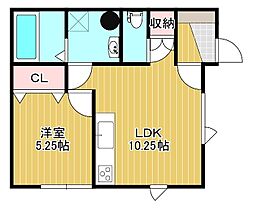 カル・デル・ソル 1LDKの間取図画像