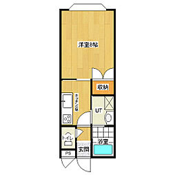 エデン泉町一番館 1Kの間取図画像