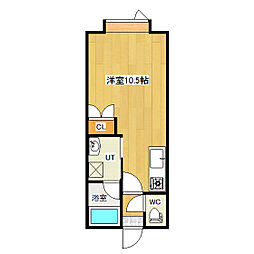 ハイツ学園通 ワンルームの間取図画像