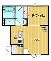 CITYHOUSEK・M 1LDKの間取図画像