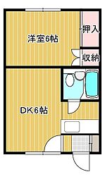 ダイヤモンドハイツ 1DKの間取図画像