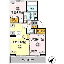 千葉県市原市君塚2丁目（賃貸アパート2LDK・3階・48.10㎡） その2