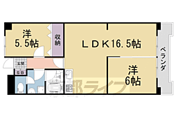 コロニアル宇治 2LDKの間取図画像