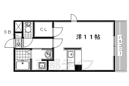 グランシャリオ長尾2 ワンルームの間取図画像