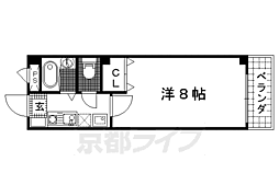 ユーロモダンビル 1Kの間取図画像
