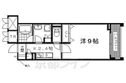 パインフィールド洛東 1Kの間取図画像