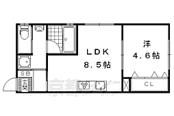 ネスト醍醐2 1LDKの間取図画像