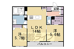 ラバンス 2LDKの間取図画像