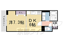 ベルウエスト 1DKの間取図画像